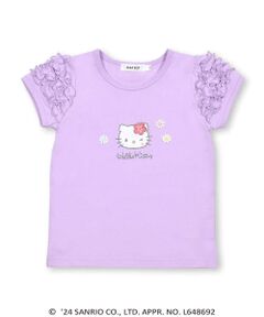 【ハローキティ×SLAPSLIP】フリルパフスリーブキャラクタープリントTシャツ(80~130cm)