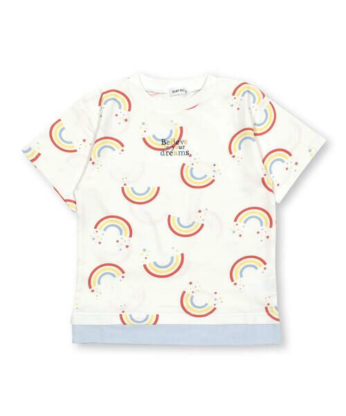 SLAP SLIP / スラップ スリップ Tシャツ | 【お揃い】総柄プリント裾配色切り替えTシャツ(80~130cm) | 詳細12
