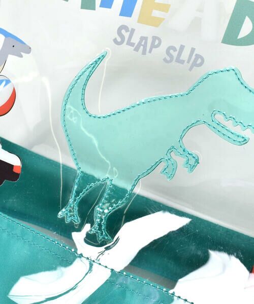 SLAP SLIP / スラップ スリップ バッグ | 恐竜プリントフリル持ち手リボン付きキラキラスイムバッグ | 詳細10