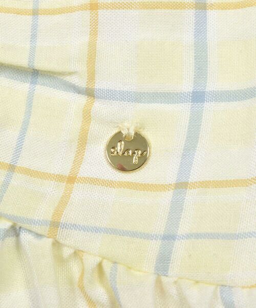 SLAP SLIP / スラップ スリップ Tシャツ | 【お揃い】フロントリボンチェックストライプ柄切り替え半袖Tシャツ(80~130cm) | 詳細6