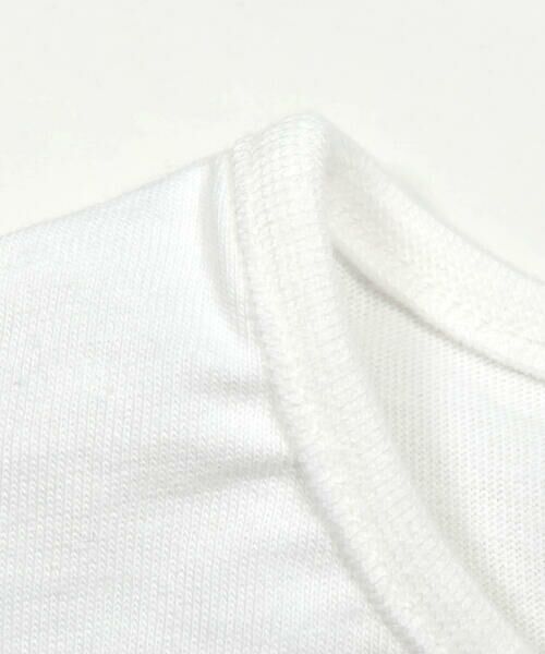 SLAP SLIP / スラップ スリップ Tシャツ | アイスウサギシルエットリボン付き無地ボーダー柄スカラップ裾半袖Tシャツ(80~140cm) | 詳細2