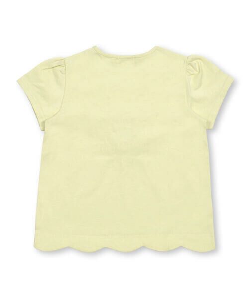 SLAP SLIP / スラップ スリップ Tシャツ | アイスウサギシルエットリボン付き無地ボーダー柄スカラップ裾半袖Tシャツ(80~140cm) | 詳細9