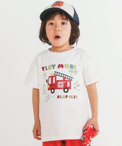 はたらくくるまポコポコ発泡プリント半袖Tシャツ(80~130cm)