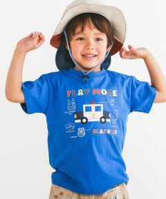 はたらくくるまポコポコ発泡プリント半袖Tシャツ(80~130cm)