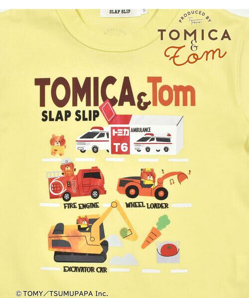 SLAP SLIP / スラップ スリップ Tシャツ | 【トミカとトム×SLAPSLIPコラボアイテム】はたらくくるま図鑑風Tシャツ(80~120cm) | 詳細8