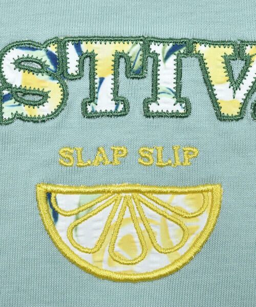 SLAP SLIP / スラップ スリップ Tシャツ | 【お揃い】ストライプ/レモン柄バック切り替えTシャツ(80~130cm) | 詳細17