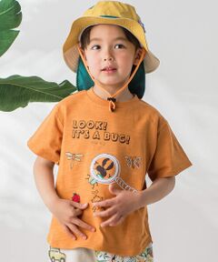 【接触冷感】虫メガネ昆虫観察風Tシャツ(80~130cm)