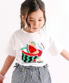 のびのびストローフルーツプリント半袖Tシャツ(80~120cm)