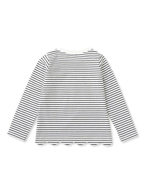 SLAP SLIP / スラップ スリップ Tシャツ | 裾スカラップ香水ウサギカップケーキパッチ刺しゅう長袖Tシャツ(80~130cm) | 詳細17