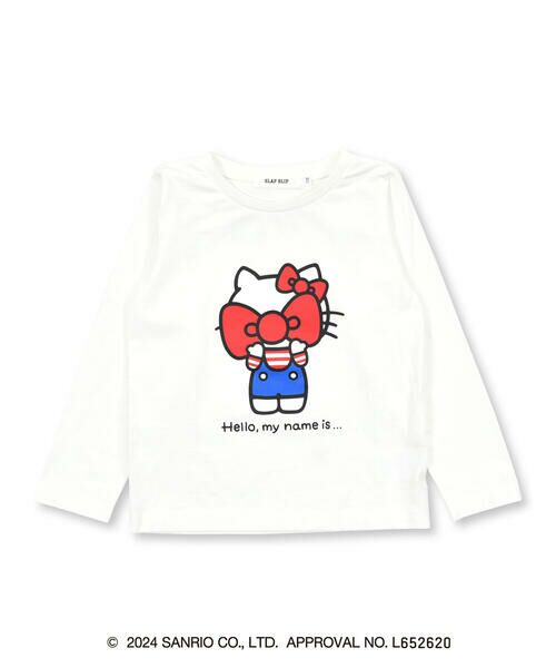 SLAP SLIP / スラップ スリップ Tシャツ | 【ハローキティ×SLAPSLIP】チェックドット柄スカラップビスチェ+ハローキティプリント長袖Tシャツ(90~140cm) | 詳細14