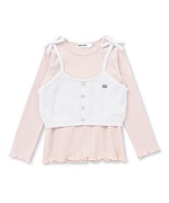 SLAP SLIP / スラップ スリップ Tシャツ | ラメニットビスチェ+テレコTシャツ2点セット(90~130cm)