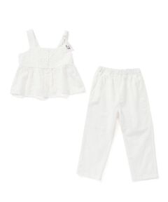 SLAP SLIP / スラップ スリップ セットアップ | 肩リボンビスチェ+パンツレースセットアップ2点セット(80~130cm)