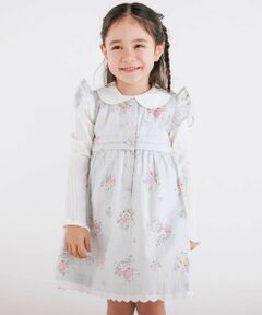 SLAP SLIP / スラップ スリップ ミニ丈・ひざ丈ワンピース | 花柄ウエストタックジャンパースカート(80~130cm)