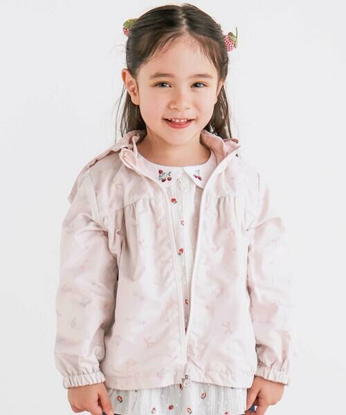 SLAP SLIP / スラップ スリップ ナイロンジャケット | 【お揃い/UVカット/リバーシブル】ウサギネコ耳付きフードタフタジャケット(80~130cm) | 詳細4