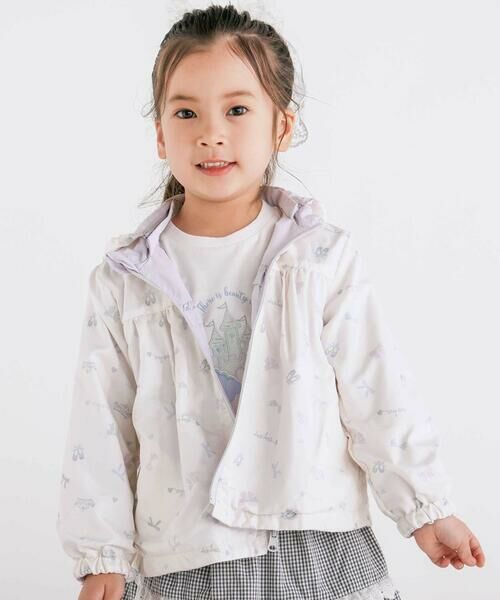 SLAP SLIP / スラップ スリップ ナイロンジャケット | 【お揃い/UVカット/リバーシブル】ウサギネコ耳付きフードタフタジャケット(80~130cm) | 詳細12