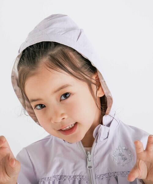 SLAP SLIP / スラップ スリップ ナイロンジャケット | 【お揃い/UVカット/リバーシブル】ウサギネコ耳付きフードタフタジャケット(80~130cm) | 詳細13