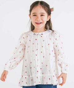 SLAP SLIP / スラップ スリップ シャツ・ブラウス | 【お揃い】襟付きイチゴ花柄チュニック(80~130cm)