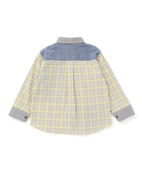 SLAP SLIP / スラップ スリップ シャツ・ブラウス | 【お揃い】チェックダンガリー切り替え襟付きシャツ(80~130cm) | 詳細10