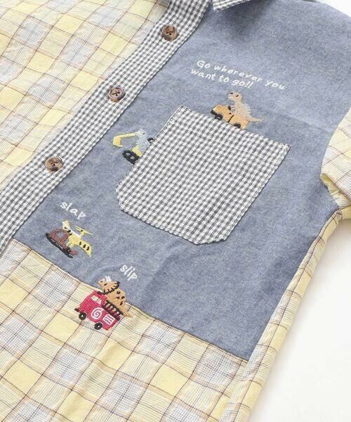 SLAP SLIP / スラップ スリップ シャツ・ブラウス | 【お揃い】チェックダンガリー切り替え襟付きシャツ(80~130cm) | 詳細13