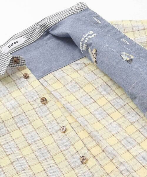 SLAP SLIP / スラップ スリップ シャツ・ブラウス | 【お揃い】チェックダンガリー切り替え襟付きシャツ(80~130cm) | 詳細15