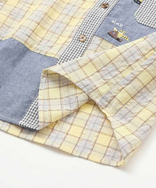 SLAP SLIP / スラップ スリップ シャツ・ブラウス | 【お揃い】チェックダンガリー切り替え襟付きシャツ(80~130cm) | 詳細16