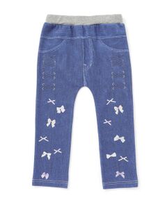 SLAP SLIP / スラップ スリップ その他パンツ | ワクワクいろんなモチーフデニム風プリントミラノリブパンツ(80~120cm)