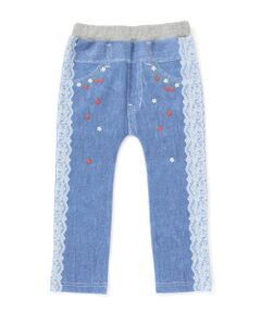 SLAP SLIP / スラップ スリップ その他パンツ | ワクワクいろんなモチーフデニム風プリントミラノリブパンツ(80~120cm)