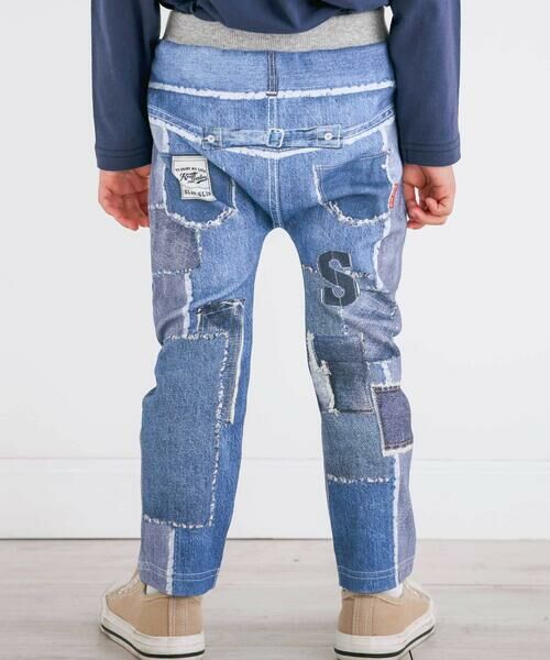 SLAP SLIP / スラップ スリップ その他パンツ | ワクワクいろんなモチーフデニム風プリントミラノリブパンツ(80~120cm) | 詳細4