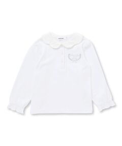 SLAP SLIP / スラップ スリップ シャツ・ブラウス | 花刺しゅうレースペタルカラートップス(80~130cm)