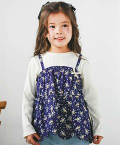 SLAP SLIP / スラップ スリップ Tシャツ | 花柄キャミソールドッキングトップス(80~130cm)