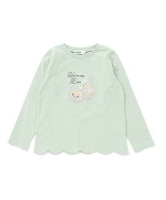 SLAP SLIP / スラップ スリップ Tシャツ | 裾スカラップアニマルクマネコウサギパッチ刺しゅうTシャツ(80~130cm)