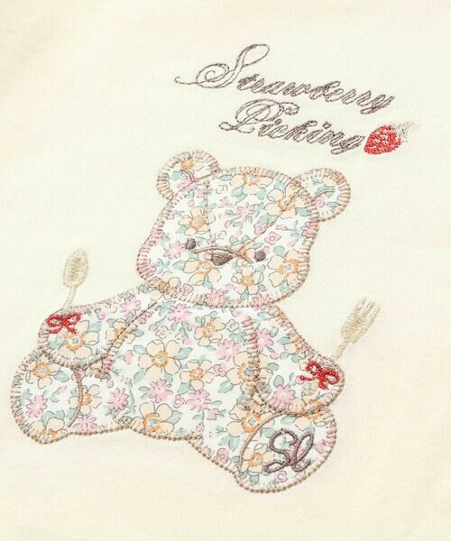 SLAP SLIP / スラップ スリップ Tシャツ | 裾スカラップアニマルクマネコウサギパッチ刺しゅうTシャツ(80~130cm) | 詳細5