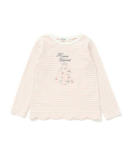 SLAP SLIP / スラップ スリップ Tシャツ | 裾スカラップアニマルクマネコウサギパッチ刺しゅうTシャツ(80~130cm) | 詳細15