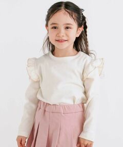 SLAP SLIP / スラップ スリップ Tシャツ | 【お揃い】肩フリル花柄トップス(80~130cm)