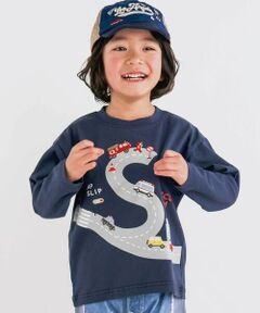 SLAP SLIP / スラップ スリップ Tシャツ | はたらくくるま恐竜アニマルプリント刺しゅうTシャツ(80~130cm)