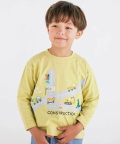 SLAP SLIP / スラップ スリップ Tシャツ | はたらくくるま恐竜アニマルプリント刺しゅうTシャツ(80~130cm)