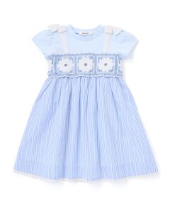 SLAP SLIP / スラップ スリップ ミニ丈・ひざ丈ワンピース | 【お揃い】【絵本コラボ-みつごようせいのおしゃれなドレスやさん-】お花かぎ編みワンピース(80~130cm)