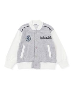 SLAP SLIP / スラップ スリップ ブルゾン | 【お揃い】バイカラーデニムニットスウェットスタジャン(80~130cm)