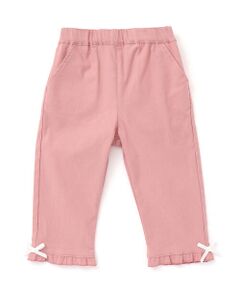 SLAP SLIP / スラップ スリップ チノ・ワークパンツ | 【らくのび】裾フリルリボン付きストレッチツイル7分丈パンツ(80~130cm)