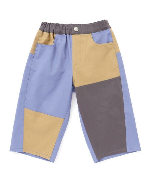 SLAP SLIP / スラップ スリップ ショート・ハーフ・半端丈パンツ | 【らくのび】バイカラー7分丈パンツ(80~130cm) | 詳細1