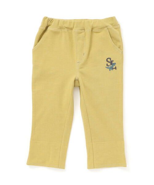 SLAP SLIP / スラップ スリップ ショート・ハーフ・半端丈パンツ | はたらくくるま恐竜乗り物折り返し裾プリントデニム風ツイルニット7分丈パンツ(80~130cm) | 詳細13