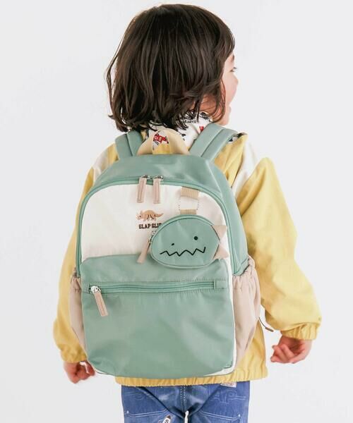 SLAP SLIP / スラップ スリップ リュック・バックパック | コインケース付き恐竜ウサギワンポイントバイカラーリュック(M~L) | 詳細24