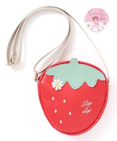 SLAP SLIP / スラップ スリップ ショルダーバッグ | 【絵本コラボ-みつごようせいのおしゃれなドレスやさん-】お花モチーフ付きイチゴショルダーバッグ