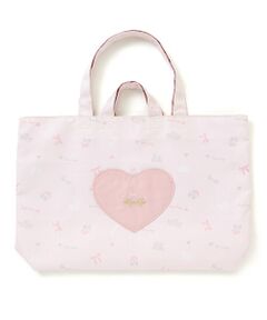 SLAP SLIP / スラップ スリップ トートバッグ | 【お揃い】ハートポケット付きときめきモチーフ総柄リバーシブルレッスンバッグ