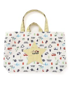 SLAP SLIP / スラップ スリップ トートバッグ | 【お揃い】スターポケット付きはたらくくるま総柄リバーシブルレッスンバッグ