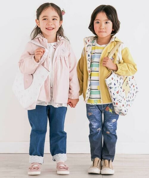 SLAP SLIP / スラップ スリップ トートバッグ | 【お揃い】スターポケット付きはたらくくるま総柄リバーシブルレッスンバッグ | 詳細1