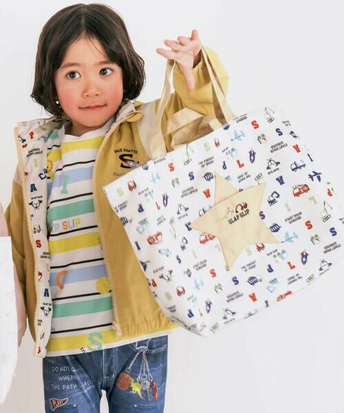 SLAP SLIP / スラップ スリップ トートバッグ | 【お揃い】スターポケット付きはたらくくるま総柄リバーシブルレッスンバッグ | 詳細2