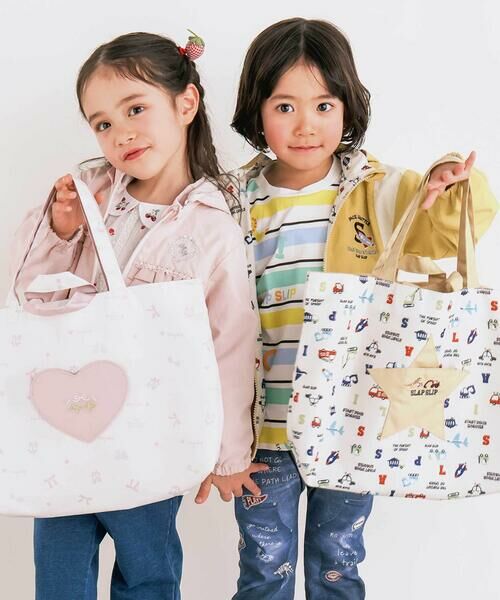 SLAP SLIP / スラップ スリップ トートバッグ | 【お揃い】スターポケット付きはたらくくるま総柄リバーシブルレッスンバッグ | 詳細3