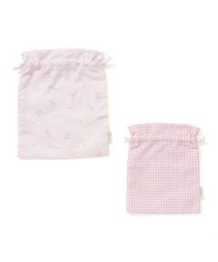 SLAP SLIP / スラップ スリップ トラベルバッグ | 【お揃い】プリント総柄+チェック巾着2点セット