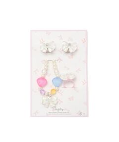 SLAP SLIP / スラップ スリップ ブレスレット・バングル | 【絵本コラボ-みつごようせいのおしゃれなドレスやさん-】ハートリボンお花キラキラアクセサリーセット